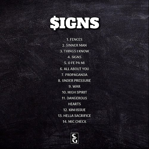 Runtown Signs Album Artwork Backcover
