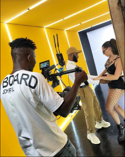Picture of TG Omori on set shooting